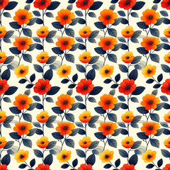 Beautiful seamless floral pattern on a light background