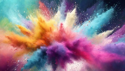 Colorful powder explosion background art illustration