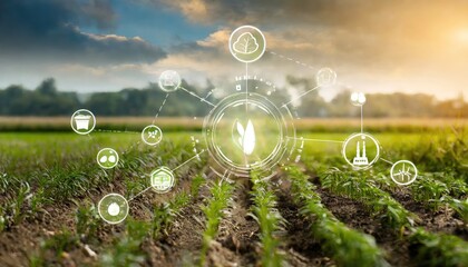 Smart farming and sustainable agriculture. Generated with AI