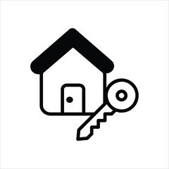  Key icon with white background vector