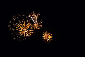 Fototapeta premium Fireworks in Szeged at night