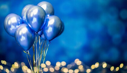 Festive Celebration Background with Helium Balloons 