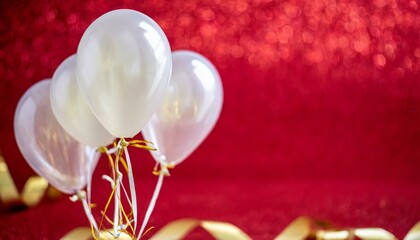 Festive Celebration Background with Helium Balloons	
