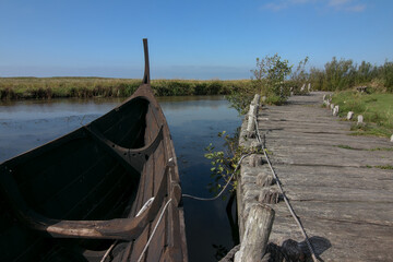 Viking ship in Bork, Denmark.