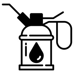 Fototapeta premium Oiler glyph and line vector illustration