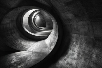 Spiral tunnel - obrazy, fototapety, plakaty