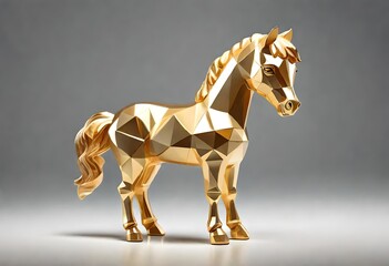 Golden  horse statue 