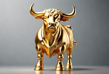 Golden bull statue 