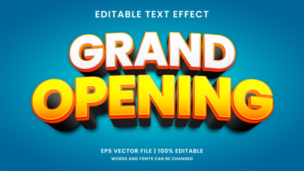 Grand opening 3d editable text effect