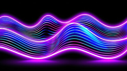 The abstract digital wave background with futuristic vibes features a mesmerizing blend of vibrant colors and smooth curves