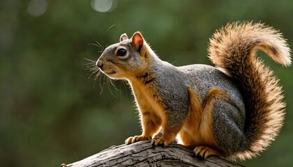 Naklejka na ściany i meble Fox Squirrel: A Captivating Image of this Playful Rodent