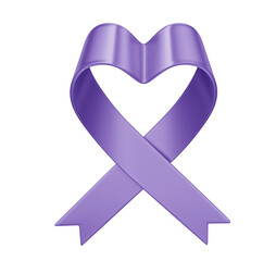 Lilac prevention ribbon - Lilac March – Month of Awareness and Combating Cervical Cancer with transparent background