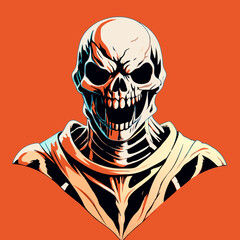 monster face skeleton