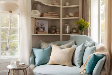 living room interior with sofa