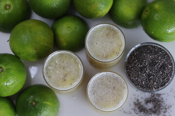 Refreshing sweet lime with nutritious chia seeds, perfect for a healthy lifestyle