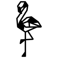 Flamingo glyph and line vector illustration