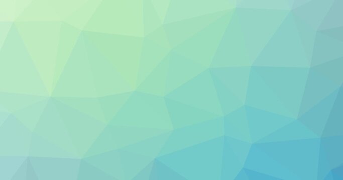 Abstract blue background made of geometric low poly design with slow motion across the screen