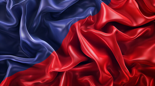 Nepal Flag for olympic games, elegant wavy flowing silk fabric texture depicting luxury and fluidity.