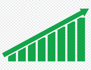 Graph Report Growth vector icon for present finance business work, Business graph showing growth. business finance concept. cryptocurrency chart. EPS 10