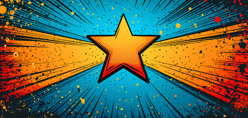star sunburst comic cartoon background
