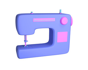 3d sewing machine. 3d rendering
