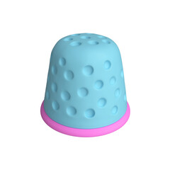 3d thimble for sewing. 3d rendering
