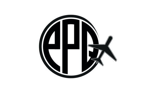 PPQ three initial letter circle tour & travel agency logo design vector template. hajj Umrah agency, abstract, wordmark, business, monogram, minimalist, brand, company, flat, tourism agency, tourist