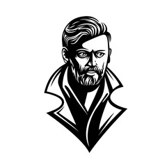 Illustration of man on white background.