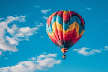 Vibrant hot air balloon