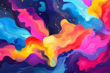 Fototapeta na wymiar Colorful fluid background dynamic textured geometric element. Modern gradient light vector illustration.