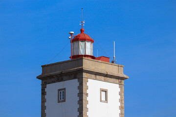 lighthouse tower Carvoeiro cape near Portuguese town Peniche