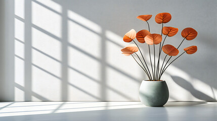 Elegant Floral Arrangement: Bouquet of Bright Flowers in a Vase on a Table by the Window, Romantic Home Decor