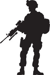 soldier with rifle vector illustration 