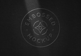 Dark Embossed Logo Mockup
