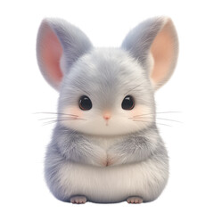 Cute 3D Chinchilla Cartoon 