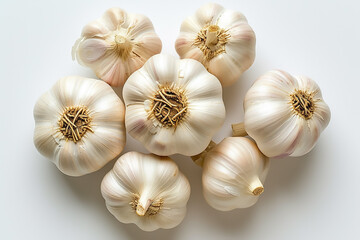 Obraz na płótnie Canvas Garlic on the white background