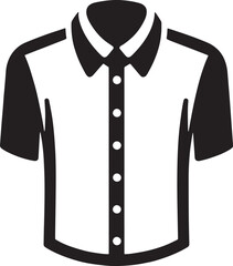 Short-Sleeve Button-Up Shirt Icon vector