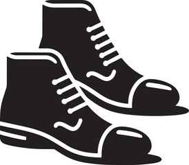 High-Top Sneakers Icon vector