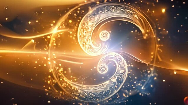 The yin yang symbol is formed by the stars in the sky. Generative AI