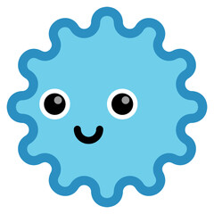 Smile star shape cartoon. Vector illustration.	