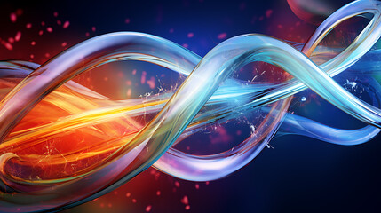 Abstract digital art inspired by biotechnology, 