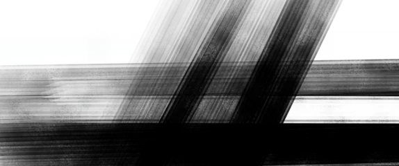 Deurstickers black and white stripes on transparent background grunge illustration of ink bleeding clip art © Soaps