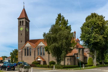 Fototapeten Utrecht, the Netherlands. 5 September 2023. Hervormde Kerk Harmelen is a reformed Church. © PixelBiss