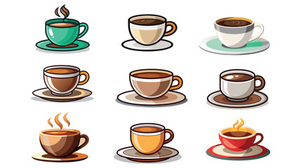 Assorted Coffee Cup Vector Illustrations