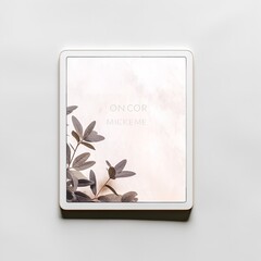 Tablet Screen Mockup View on White Backgrounds

