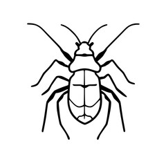 Aphid Icon SVG Black And White Illustration Art Generative AI.