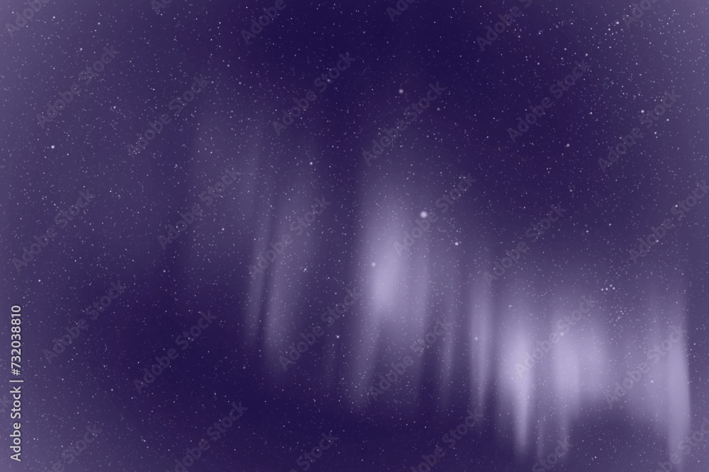 Sticker monochrome violet space background. northern lights, aurora borealis