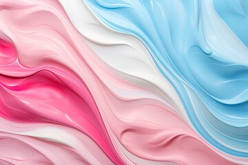 Close up image of blending pink blue white red oil paint brush stroke surface textured background