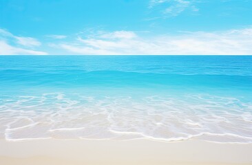 Fototapeta na wymiar a beach with blue water