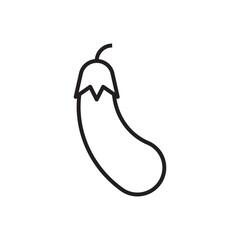 Aubergine Icon Sign Symbol Vector